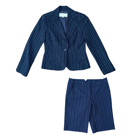 Trina Turk Jackets & Blazers - Trina Turk Pinstripe Blazer & Shorts Suit Set Made in USA Size 8 6